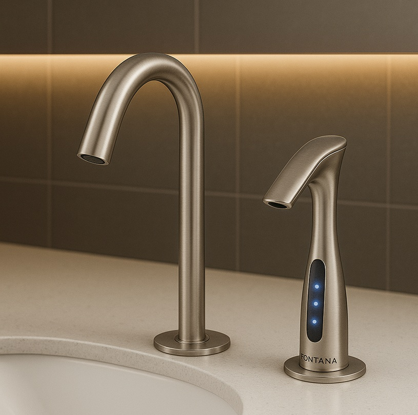 Bradley vs BathSelect commercial touchless faucet systems
